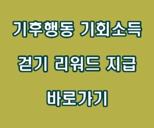 기후행동 기회소득 걷기 대중교통 리워드 지급