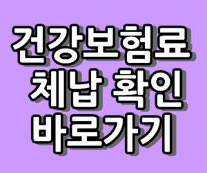 건강보험료 체납 확인 자동 차감 바로가기