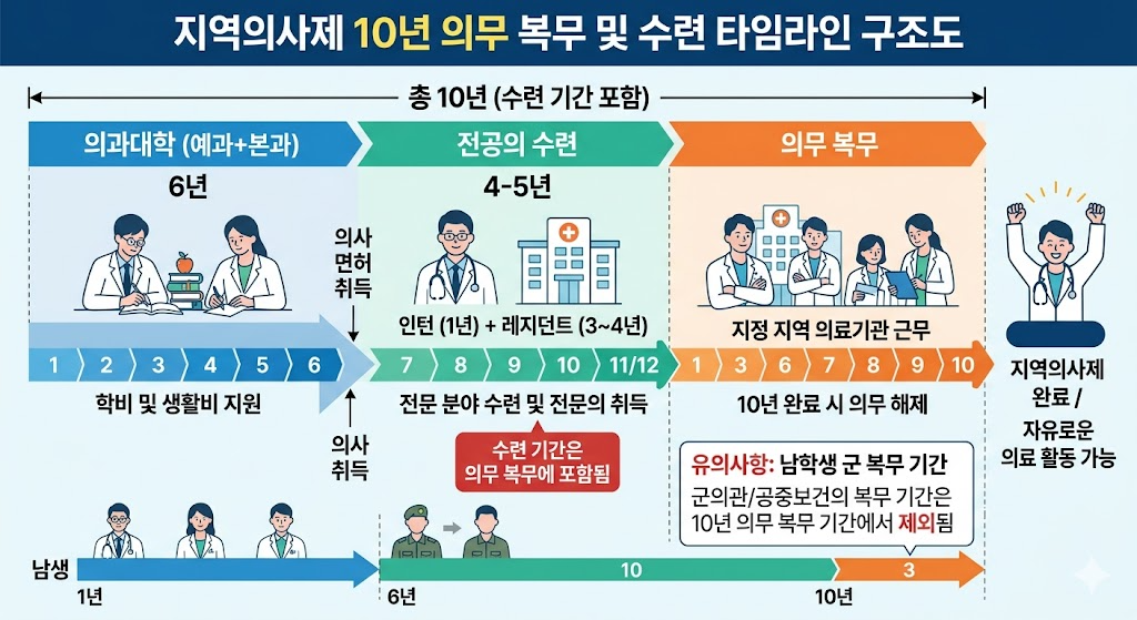 10년의무 수련 타임라인 