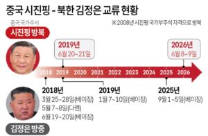 중국 시진핑 북한 김정은 교류 현황