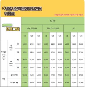 산악문화체험센터 운영시간