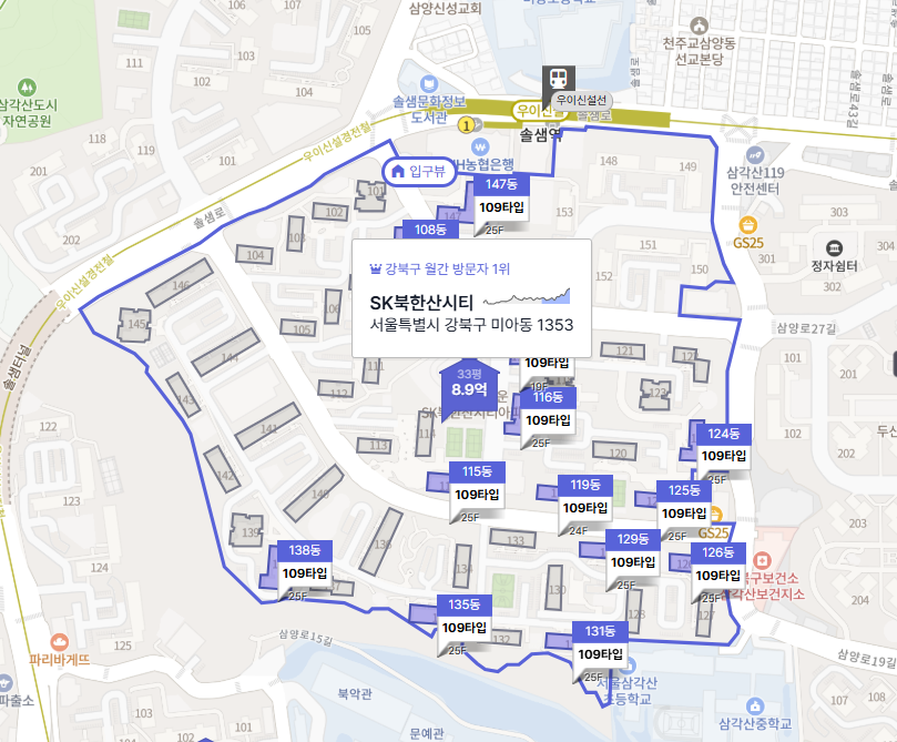 SK북한산시티 3,830세대 신고가 행진